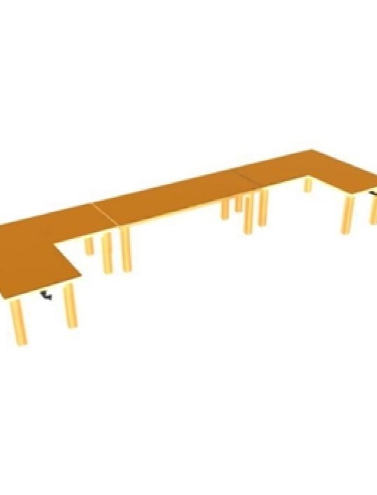 Mesas conjunto modular: 2 mesas Linki + 1 extensin